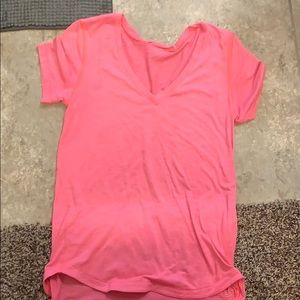 Hot pink lulu lemon vneck